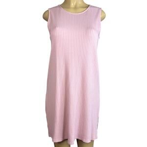 J. Jill Wearever Collection Ribbed Sleeveless Tunic Dress Pink Size Small